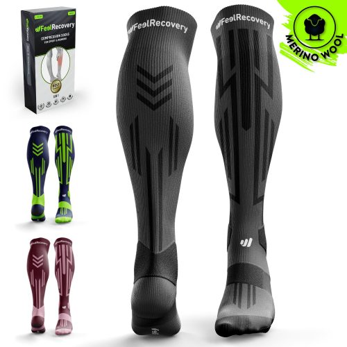 Compression Socks for Athletes Running Black