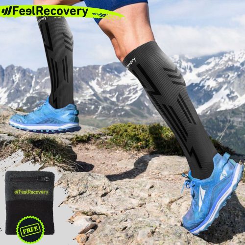 Compression Socks for Athletes Running Black