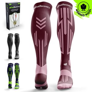 Compression Socks for Athletes Running Pink