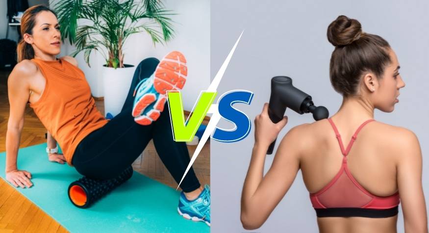 What are the main differences between a massage gun and a Foam Roller?