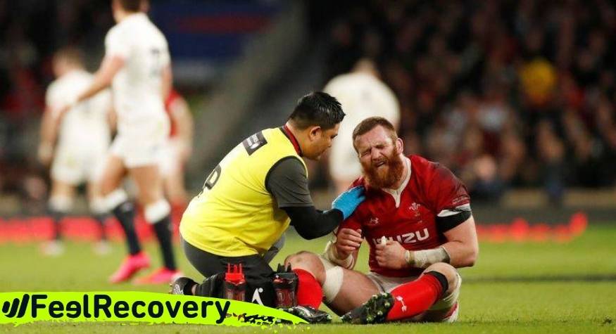 What are the most common types of shoulder injuries when playing rugby?