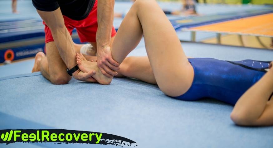 What are the most common types of foot and ankle injuries in gymnastics?