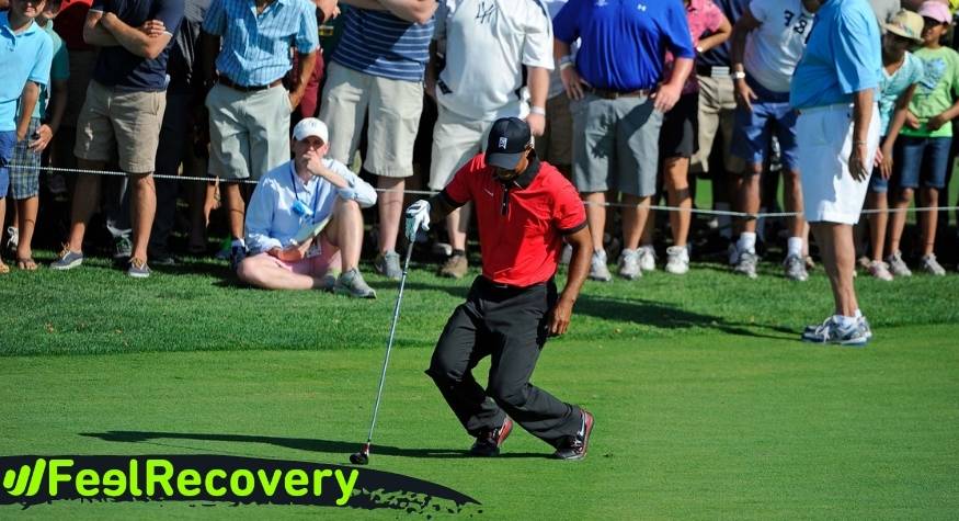 What are the most common types of injuries when playing golf?