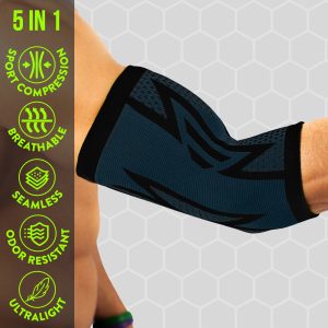 2 Elbow Compression Sleeve Black