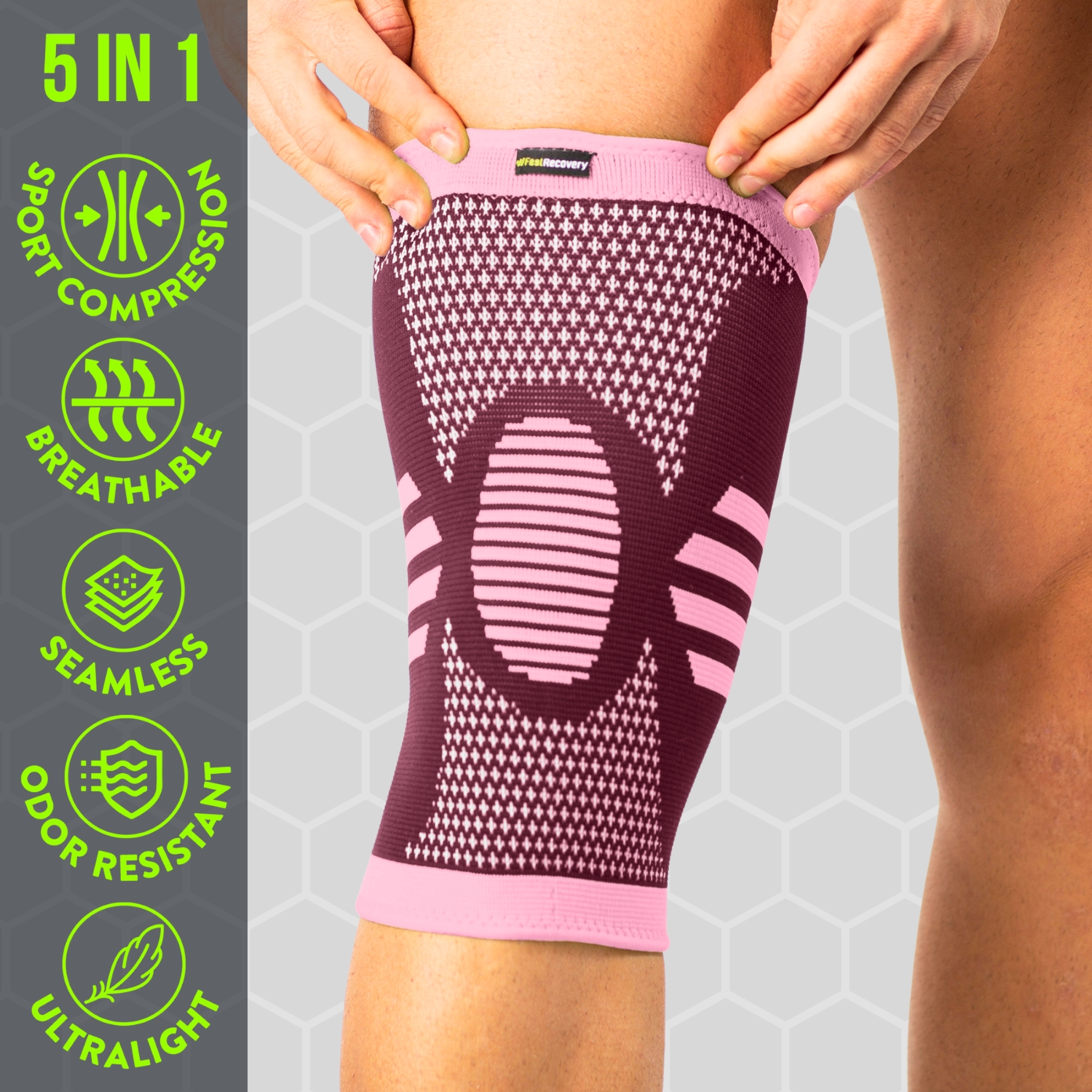 Knee Compression Sleeve Pink