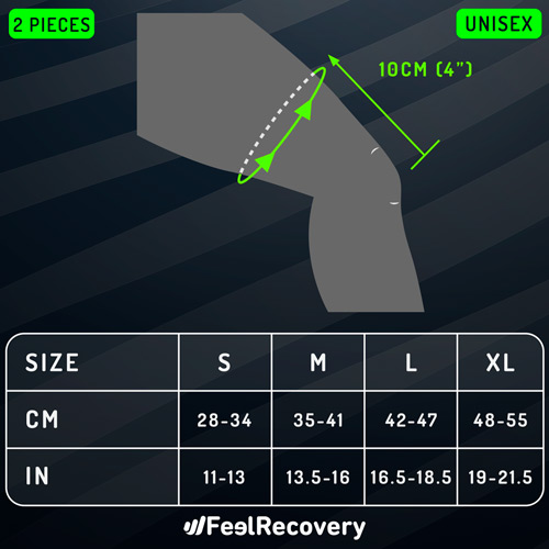 Size Chart Knee Compression Sleeve