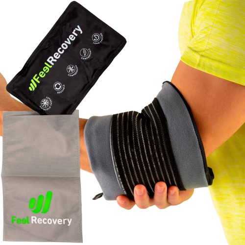 Reusable Gel Ice Packs for Elbow & Arms with Compression Band