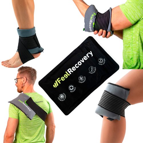 Reusable Gel Ice Packs with Compression Band for Sports Injury