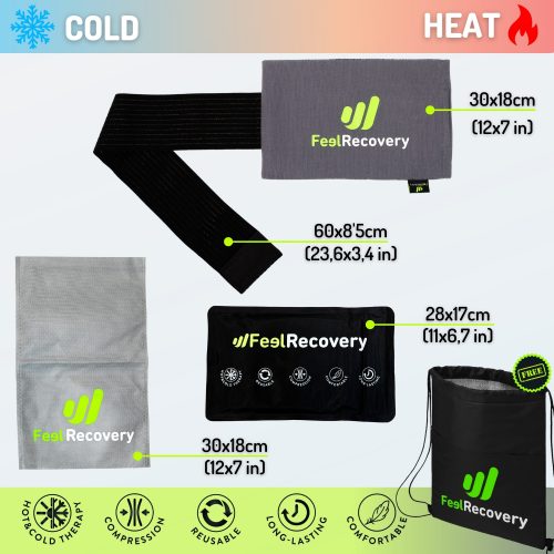 Reusable Gel Ice Packs with Compression Band for Sports Injury