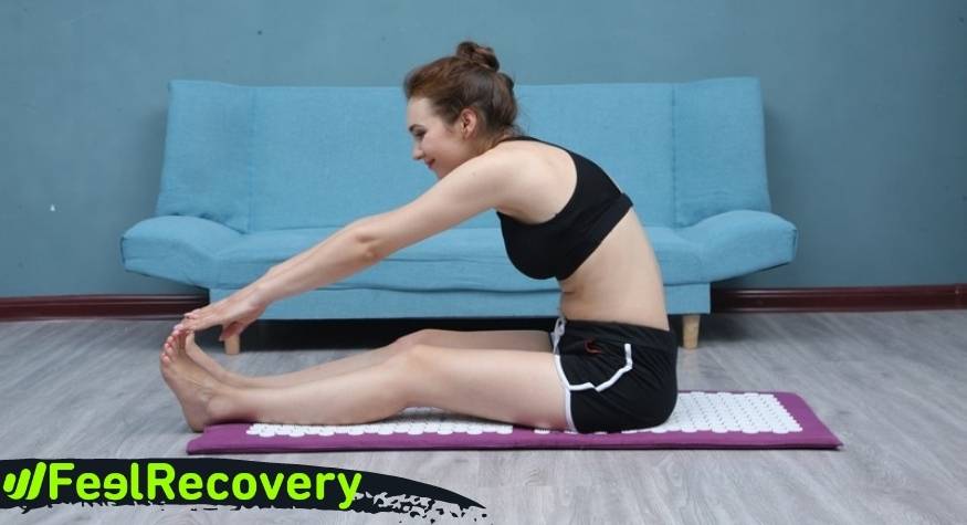 Using the acupressure mat on your legs