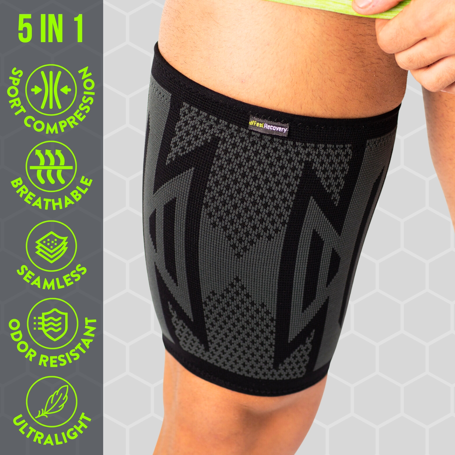 Thigh Compression Sleeve black